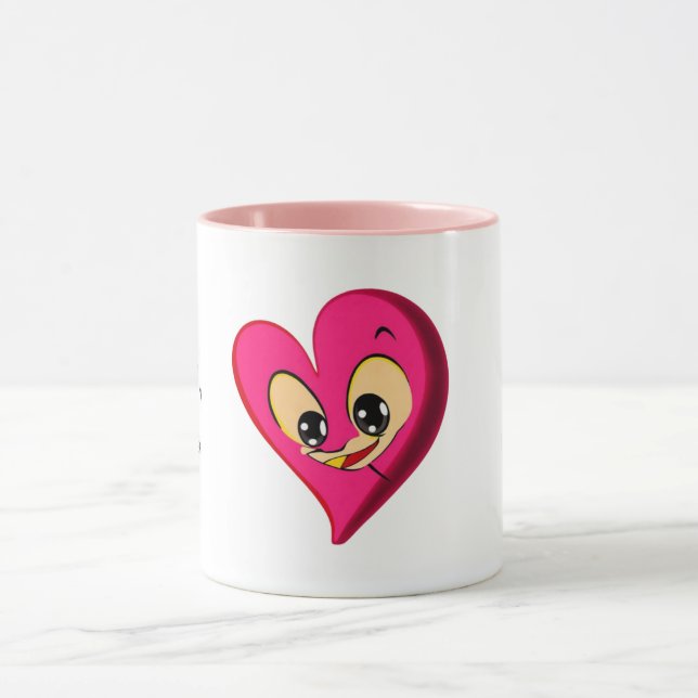 red heart valentine mug (Center)