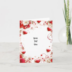 Red Heart Valentine Note Card
