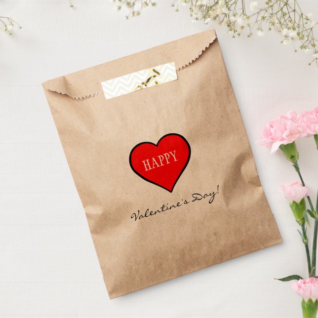 Red Heart Valentine's Day Favour Bags (Sealed)