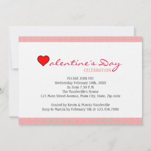 Red Heart Valentine's Day Invitation