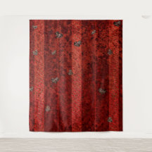 Red Heart Valentine's Day Photo Backdrop Tapestry