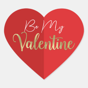 Red Heart Valentine's Party Sticker