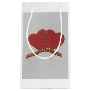 Red heart Valentine's Small Gift Bag