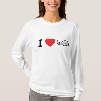 Red Heart, Whale Design T shirt