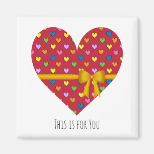 Red Heart With a Bow Magnet