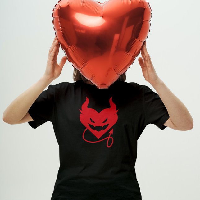 Red Heart with devil horns and a tail T-Shirt (Creator Uploaded)