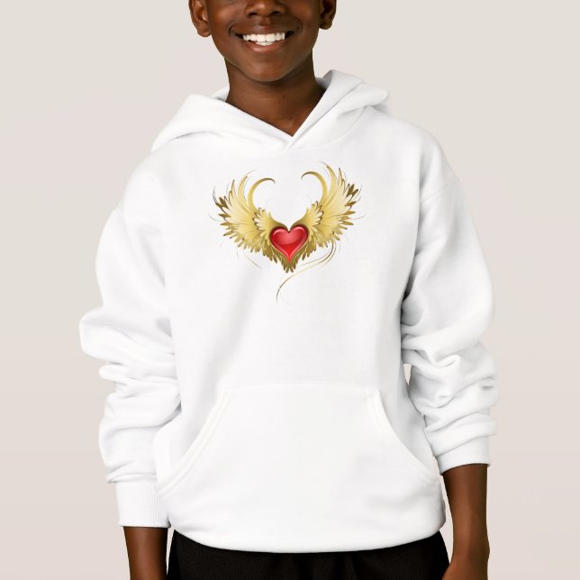Red Heart with Golden Wings (Front)