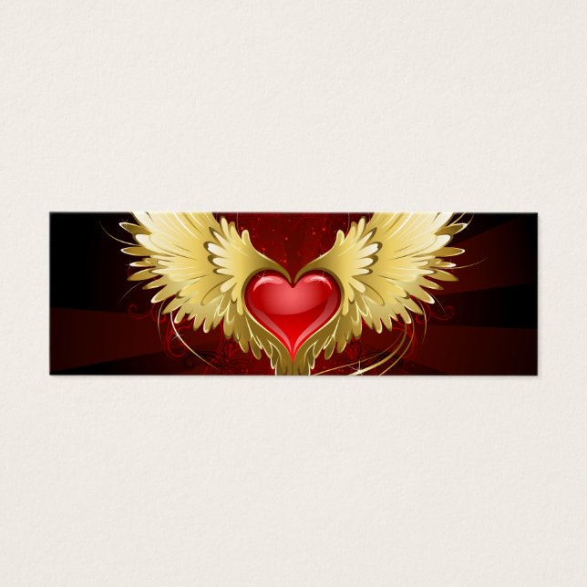 Red Heart with Golden Wings (Front)