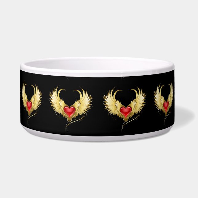 Red Heart with Golden Wings (Front)