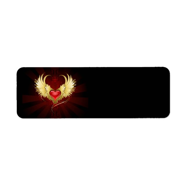 Red Heart with Golden Wings (Front)