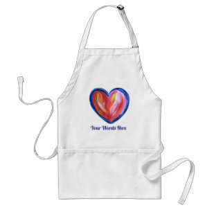 Red Heart with Hope Art Custom Apron