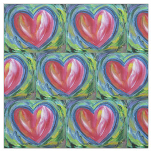 Red Heart with Hope Custom Fabric Art Material
