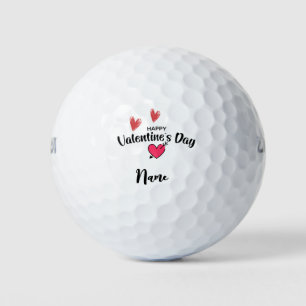 Red Heart with Love for Valentine's Day for Golfer Golf Balls
