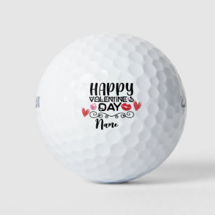Red Heart with Love for Valentine's Day for Golfer Golf Balls