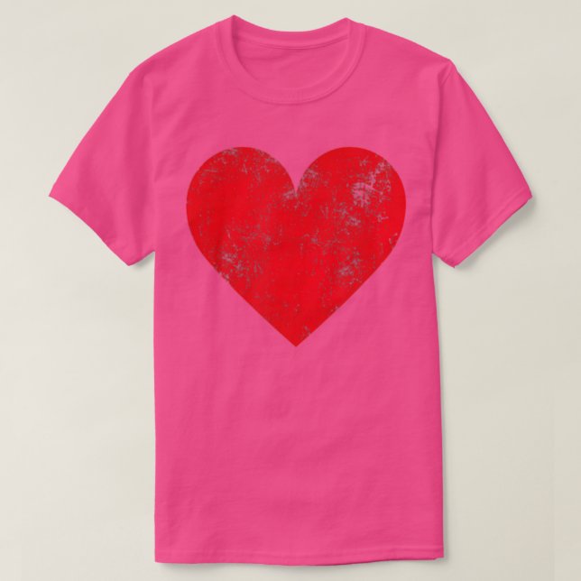 Red Heart  Women Men Kids Love Cute Valentines Day T-Shirt (Design Front)