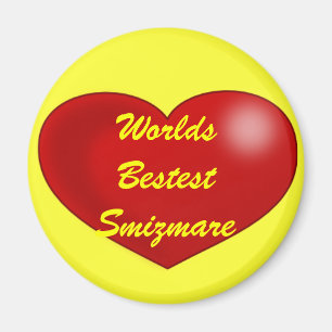 red_heart, Worlds Bestest Smizmare Magnet