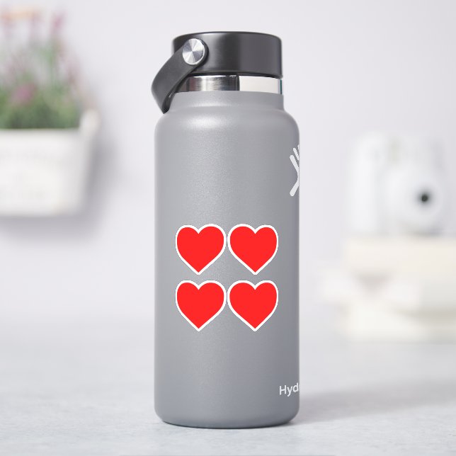 Red hearts (HydroFlask)