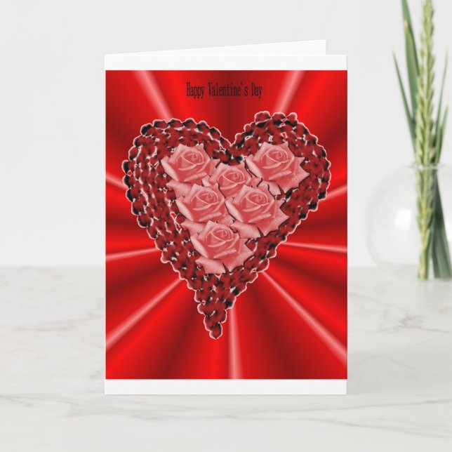 red hearts and roses.jpg holiday card (Front)