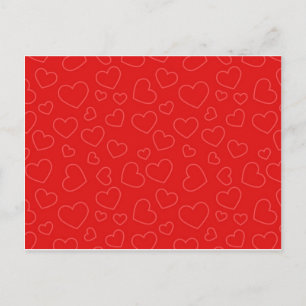Red Hearts Background Postcard