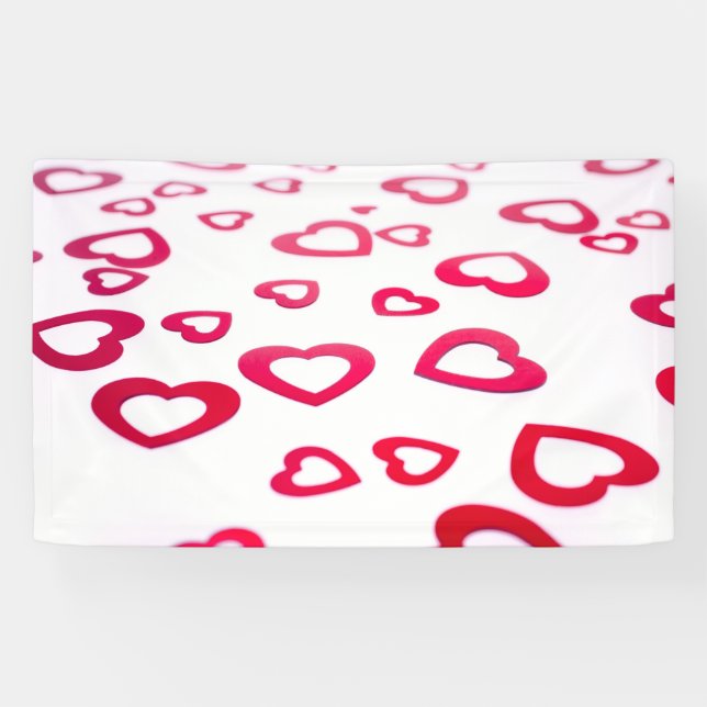 Red hearts banner (Horizontal)