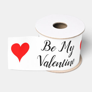 Red Hearts Be My Valentine Grosgrain Ribbon