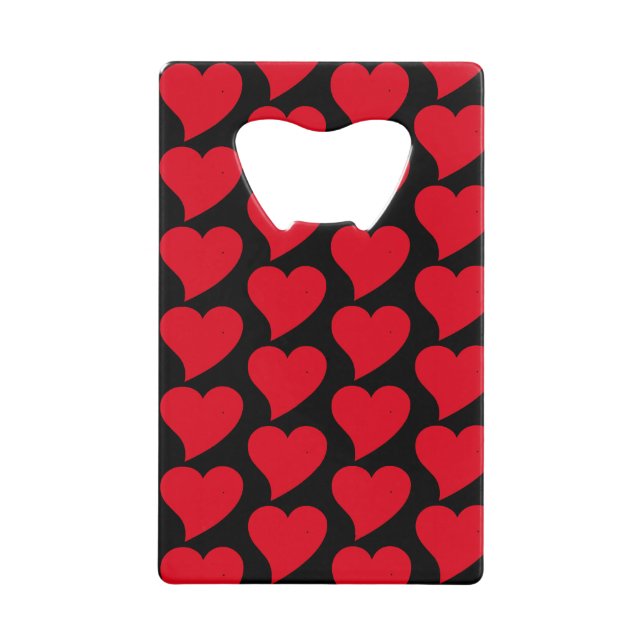 Red Hearts Black Background Personalised Custom (Front)