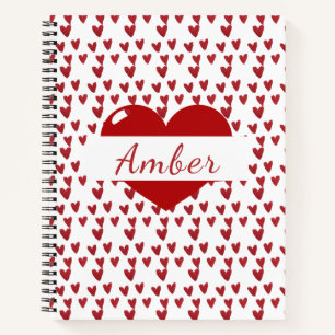 Red Hearts Bullet Journal