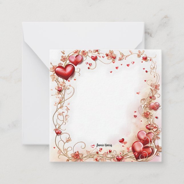 Red Hearts Card (Front)