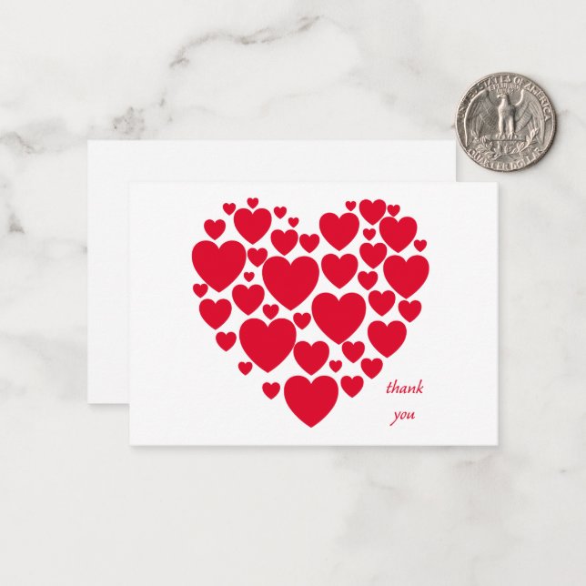 Red hearts card (Front/Back In Situ)
