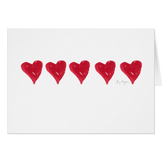 Red Hearts Cards