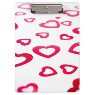 Red hearts clipboard