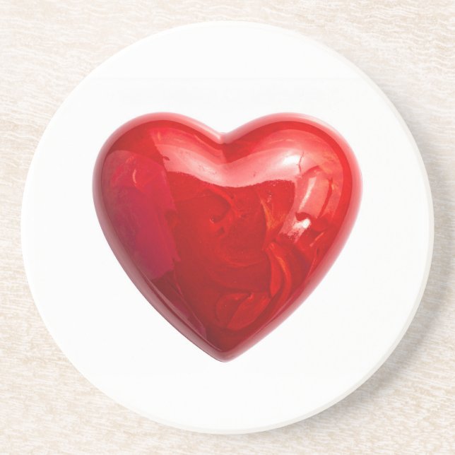 Red hearts coaster (Front)