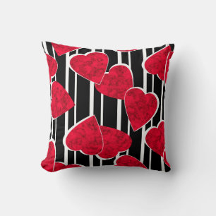 Red hearts cushion