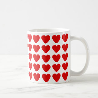 Red Hearts Design Coffee Mug
