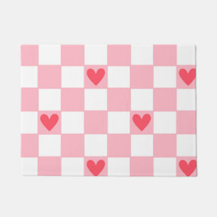 Red Hearts Doormat