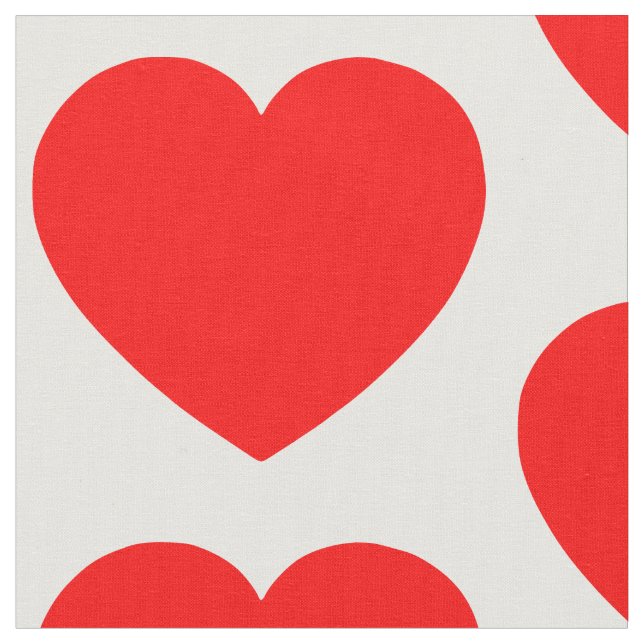 Red Hearts Fabric (Close Up)