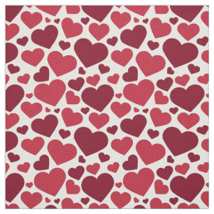 Red Hearts Fabric