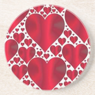 RED HEARTS FOR VALENTINE'S DAY COASTER