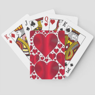 RED HEARTS FOR VALENTINE'S DAY PLAYING CARDS