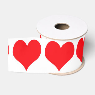 Red Hearts Grosgrain Ribbon