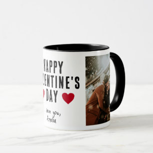 Red Hearts Happy Valentine's Day Boyfriend 2 Photo Mug