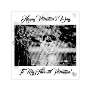 Red Hearts Happy Valentine's Photo Valentine's Day Self-inking Stamp