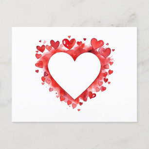Red hearts Heart shapes Love symbols Romantic icon Holiday Postcard