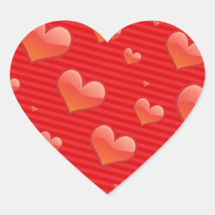 Red Hearts. Heart Sticker