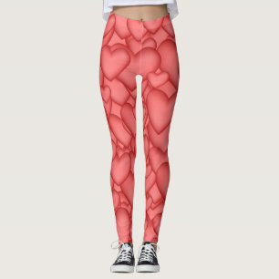 Red Hearts, Hearts & Hearts Leggings