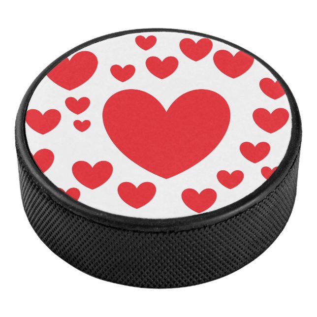 Red Hearts Hockey Puck (3/4)