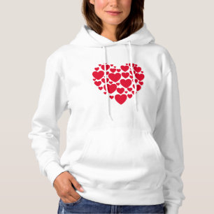 Red hearts, hoodie