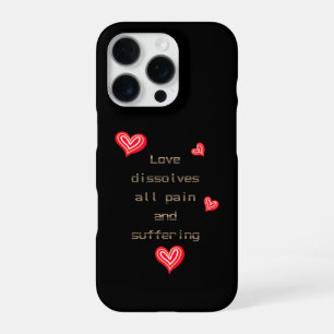 Red hearts iPhone 16 pro case