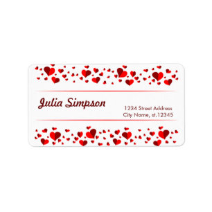 Red Hearts Label