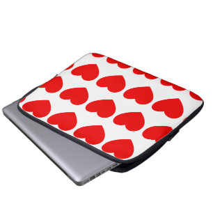 Red hearts laptop sleeve